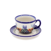 Cup with Saucer / Ceramika Artystyczna Dalia / E403 / Quality 1