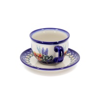 Cup with Saucer / Ceramika Artystyczna Dalia / E403 / Quality 1