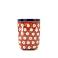 Mug Szwed / Ceramika MK Malowane Kobaltem / Czerwone Kółeczka