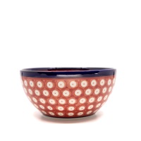 Bowl 16 / Ceramika MK Malowane Kobaltem / Czerwone Kółeczka