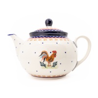 Teapot 1,2l / Ceramika MK Malowane Kobaltem / Kogut
