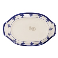 Platter with Handles / Ceramika MK Malowane Kobaltem / Drzewko