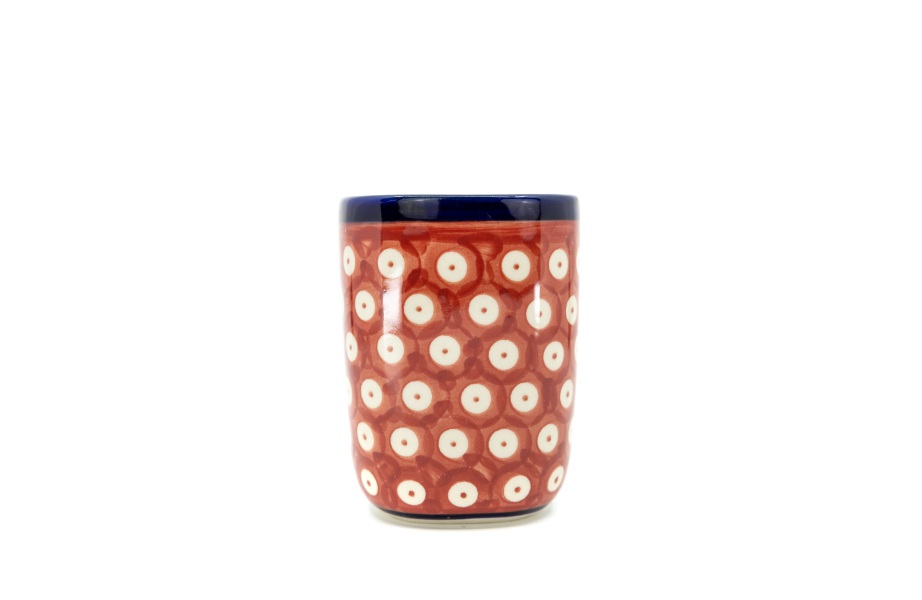 Mug Szwed / Ceramika MK Malowane Kobaltem / Czerwone Kółeczka