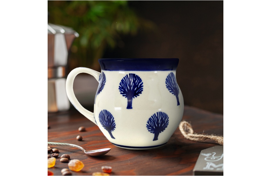 Bubble Mug / Ceramika MK Malowane Kobaltem / Drzewko