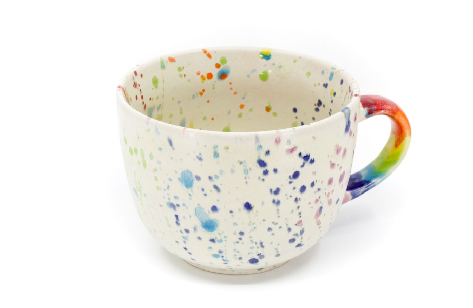 Mug Large 0,5 l / Ceramika Surowiec / Lentylki Rainbow / Unique