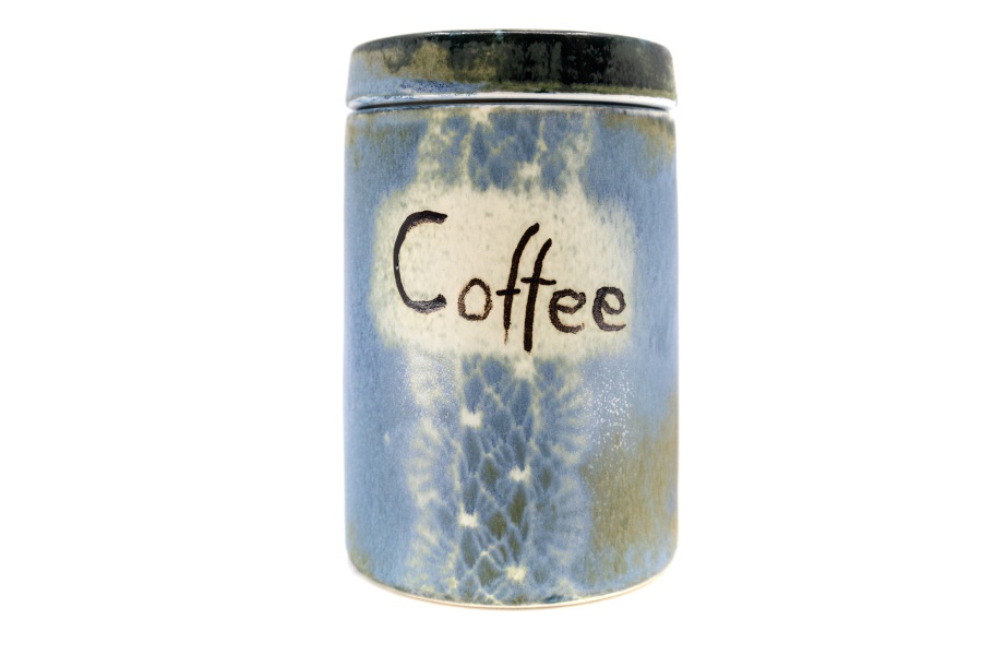 Container with a Seal (Coffee) / Ceramika Surowiec / Blue Dream / Unikat