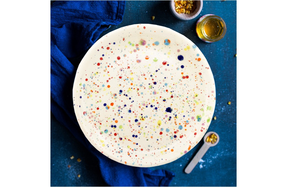 Dinner Plate 27 / Ceramika Surowiec / Lentylki Rainbow / Unique