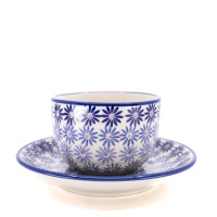 Teacup with saucer / Manufaktura w Bolesławcu / F043 / AS55