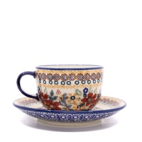 Teacup with Saucer / Manufaktura w Bolesławcu / F043 / DPLC