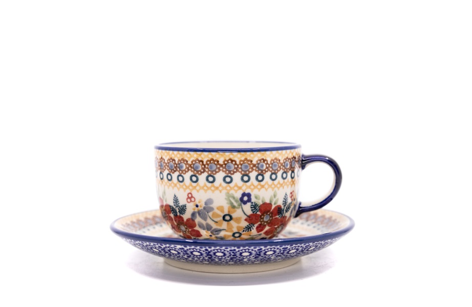 Teacup with Saucer / Manufaktura w Bolesławcu / F043 / DPLC