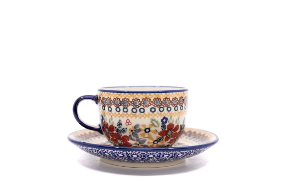 Teacup with Saucer / Manufaktura w Bolesławcu / F043 / DPLC