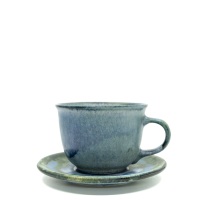 Teacup with Saucer / Ceramika Surowiec / Blue Dream