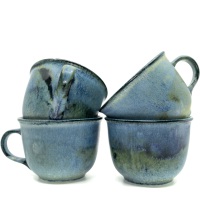 Teacup with Saucer / Ceramika Surowiec / Blue Dream